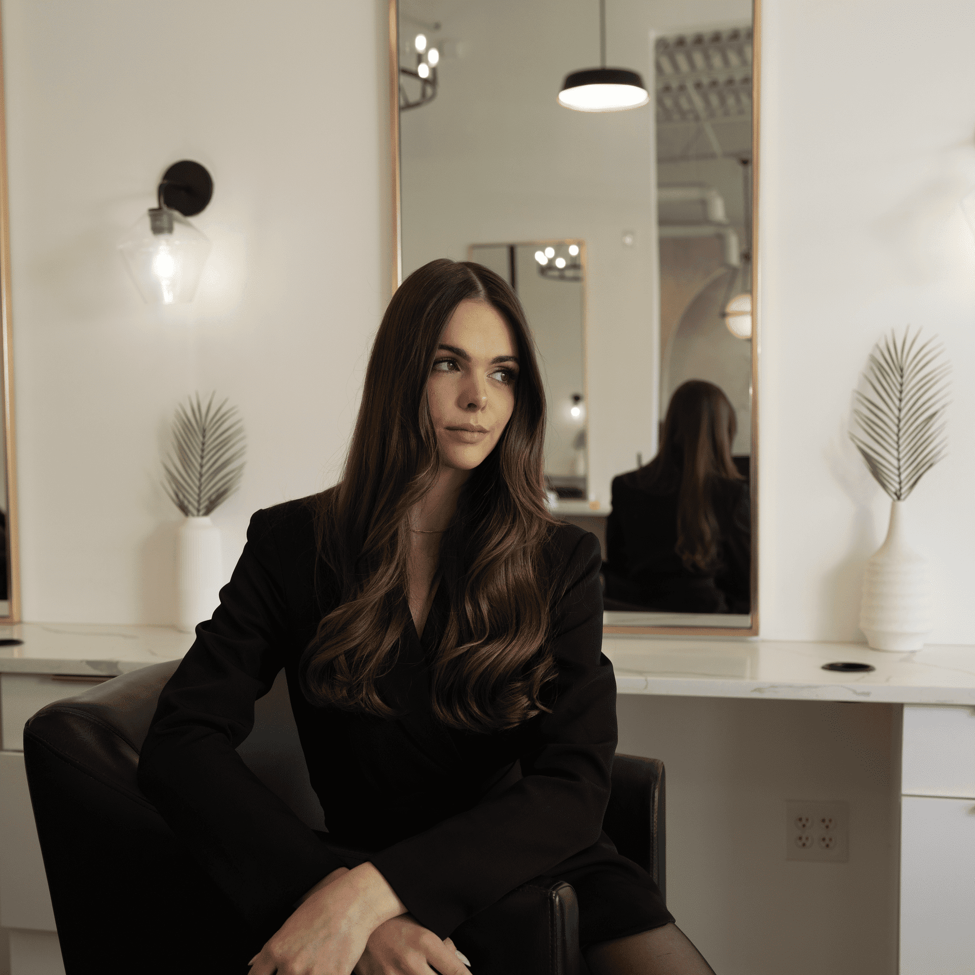 Portrait of Jessica Ann, a professional stylist at Meraki Salon And Extensions, showcasing their expertise and style.